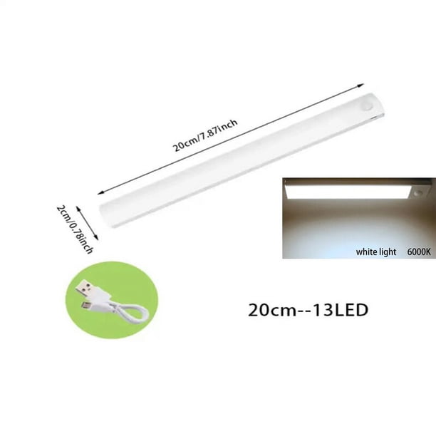 Lámpara LED con Sensor de movimiento PIR, luz nocturna regulable, recargable, para escaleras, armario, habitación, pasillo, tubo, barra, Bombilla detectora