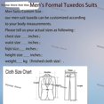 thumbnail image 4 of MensDouble-breastedBlazerSuit2PiecesSlimFitWeddingGroomTuxedosPeakLapelFormalPromSuits, 4 of 5