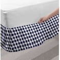 thumbnail image 2 of Navy Blue Bed Skirt, Abstract Cube Shape Striped Geometric 3 Dimension Pattern Squares and Lines, Elastic Bedskirt Dust Ruffle Wrap Around for Bedding Decor, 4 Sizes, Night Blue, by Ambesonne, 2 of 2