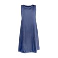 thumbnail image 4 of Women Sleeveless Pocket Tank Dress Loose Casual Summer,Navy,L, 4 of 4