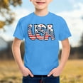 thumbnail image 2 of KHONTS 4th of July Shirts for Boys Girls Americans Flag Patriotic T-Shirts USA Star Stripes Graphic Tee Tops,Size 2-12 Years Sky Blue 160, 2 of 4