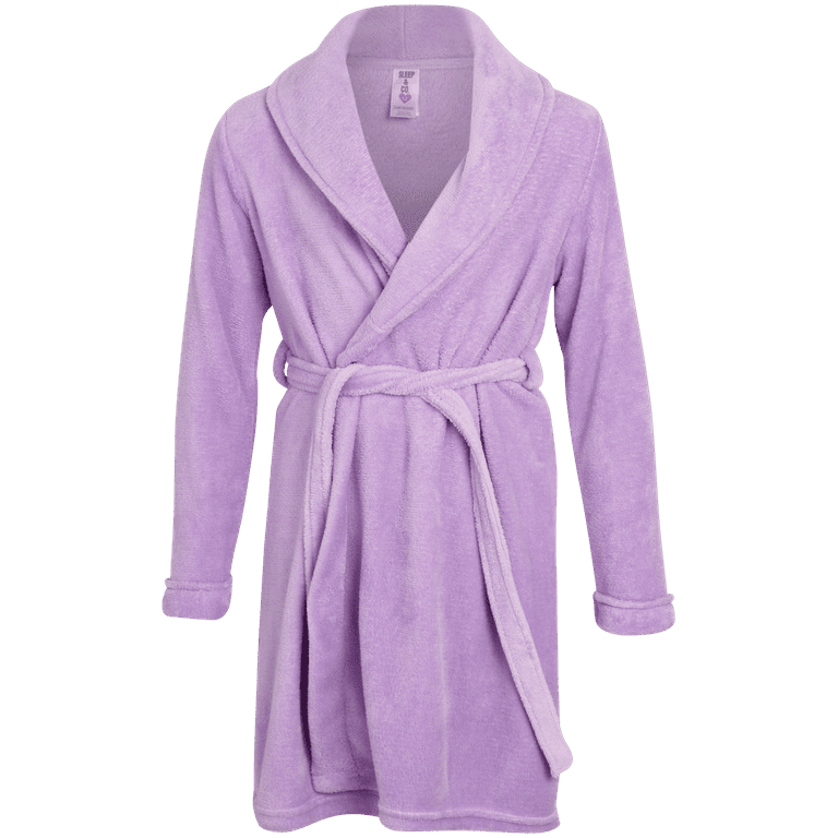 Sleep Co Girls Bathrobe Set Fleece Robe with Slippers Pajama