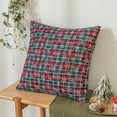 thumbnail image 2 of DONGPAI 2 Pack Christmas Snowflake Plaid Pillow Cover, Scottish Tartan Checks Cushion Cover Decorative Throw Pillow Case, 18''x 18'', 2 of 5