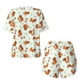 thumbnail image 2 of Sigee Squirrel Playing for Sleepwear Casual Pjs with Pockets Women's Pajamas Sets Shorts 2 Piece Short Sleeve Lounge Sets X-Large, 2 of 9