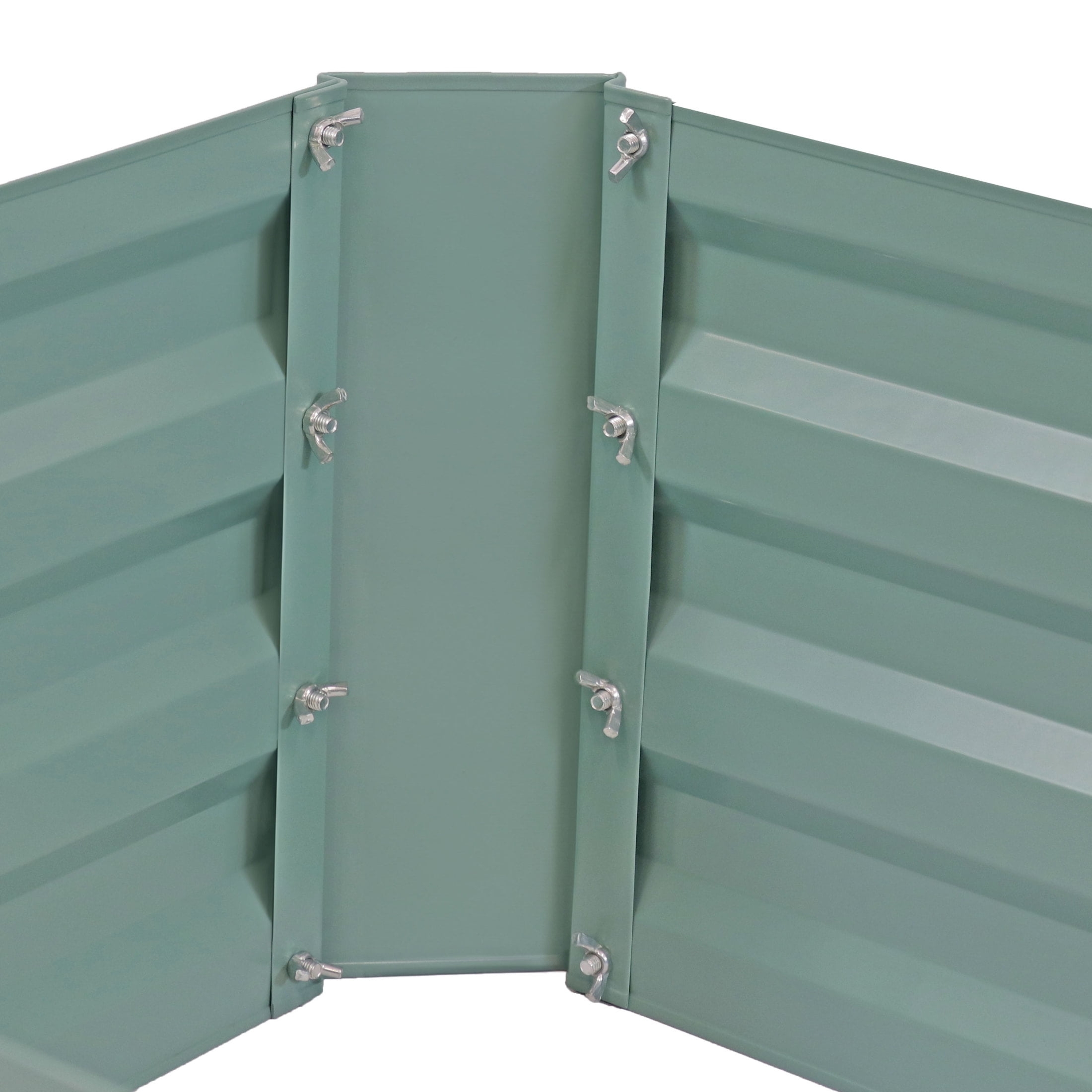 Sunnydaze 95" x 47" x 12" Rectangular Green Galvanized Steel Raised Garden Bed