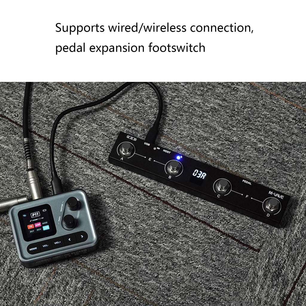 Compact Multi Effects Processor Build In Amp Simulator For Electric Guitar Bass