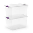 Sterilite 17571706 66Quart ClearView Latch Box Storage Tote Container