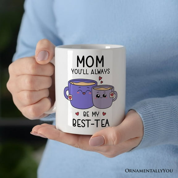 Mom Best-Tea Personalized Mug, Mother Best Friend Gift From Adults Children's With Custom Name