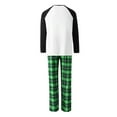 thumbnail image 6 of Family Matching Christmas Pajamas, Letter Print Long-Sleeved Tops + Plaid Trousers Sleepwear Outfits, 6 of 6