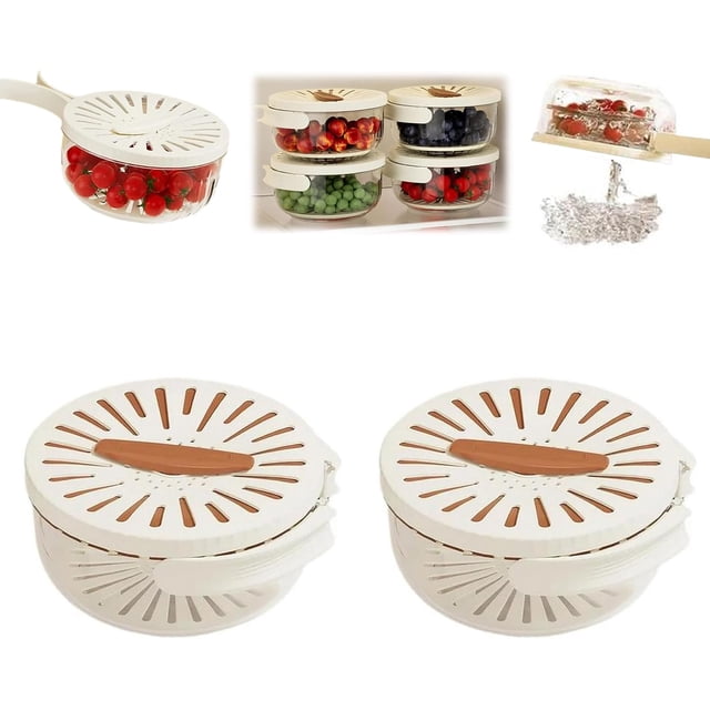 Nueva canasta de drenaje con tapa, canasta de drenaje multifunción 2 en 1 con asa plegable, tazón para lavar frutas y verduras con colador, centrifugador de ensalada, tazón de canasta coladora de coci
