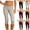 Style1-Gray capri leggings for women, variant on Capri Leggings for Women Fold Over Waistband Slim Fit Stretch Casual Cropped Leggings for Yoga Workout Running