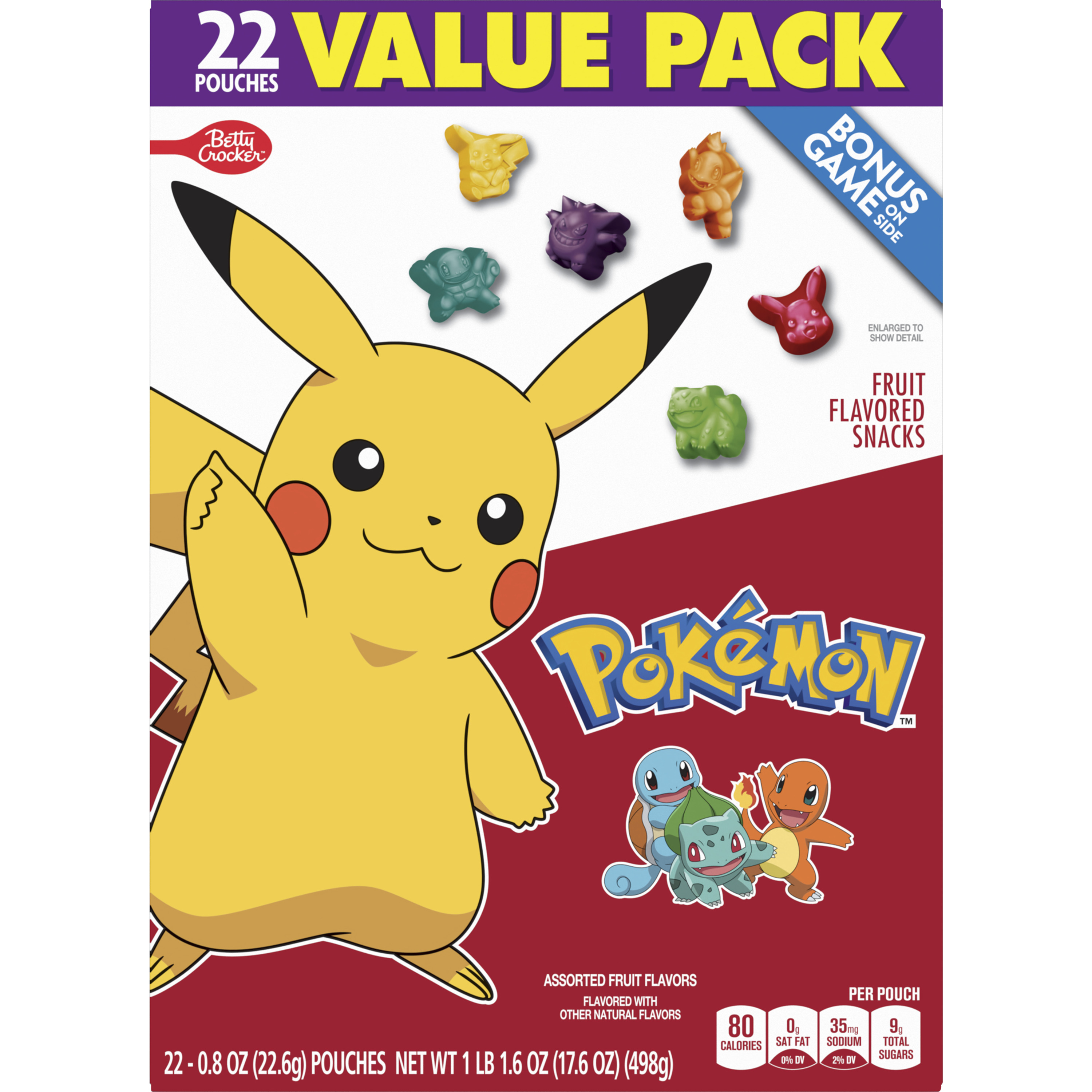 Pokemon Fruit Flavored Snacks, Treat Pouches, Value Pack, 22 ct - image 2 of 9
