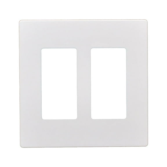 2 Gang Screwless Snap On Decorator Wall Plate White