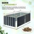 thumbnail image 2 of KING BIRD 68" x 36" x 46.5" Raised Garden Bed with Garden Anti Bird Protection Netting Structure Galvanized Steel Metal Planter Outdoor, 2 of 10