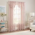 thumbnail image 5 of Waverly Sherry Floral Lace Sheer Rod Pocket Curtain Panel, Blush, 54 x 63, 5 of 7