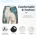 thumbnail image 5 of Lsque Mens Swim Trunks Celestial Cat And Flowers Pattern - Bathing Suit Compression Liner - Beach Swim Shorts Swimwear - (S-3XL) - Stretch Quick Dry -Medium, 5 of 9