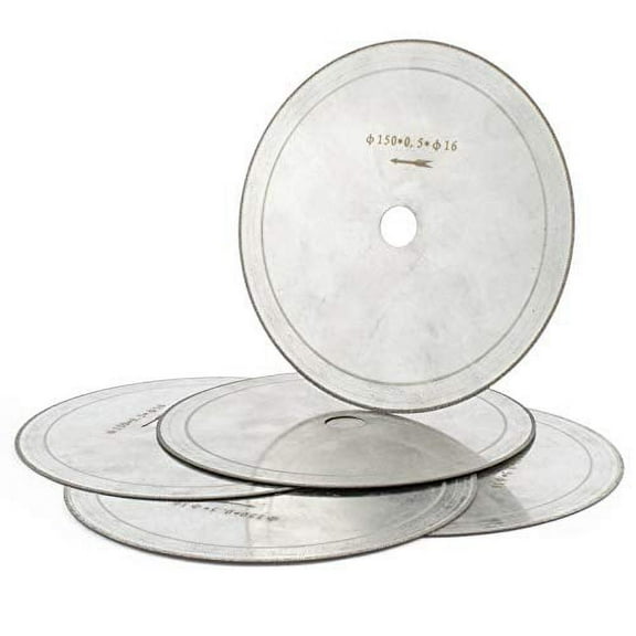 JINGLING 6" inch Diamond Lapidary Saw Blade Super-Thin Rim 0.53mm Jewelry Tools for Stone Pack of 5Pcs