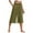 Army Green, variant on Lenpel Women's Capri Pants Loose Elastic High Waisted Wide Leg Casual Trousers Cropped Palazzo Pants with Pockets