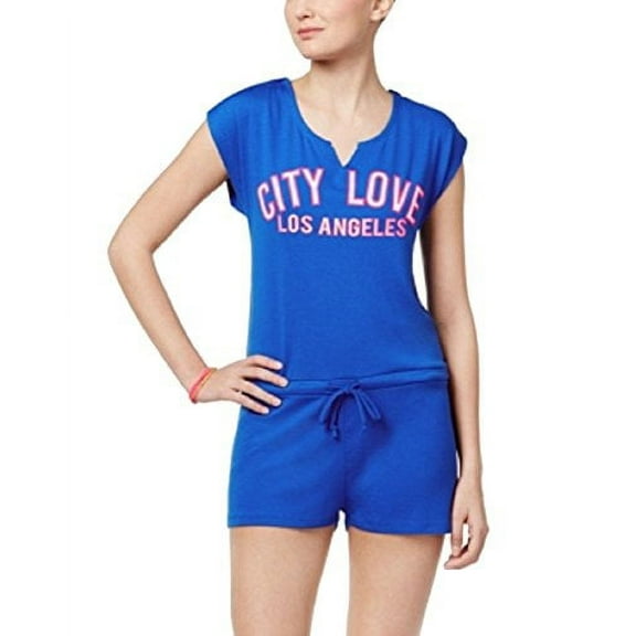 Material Girl Active Juniors' Graphic Romper (LA Love, M)