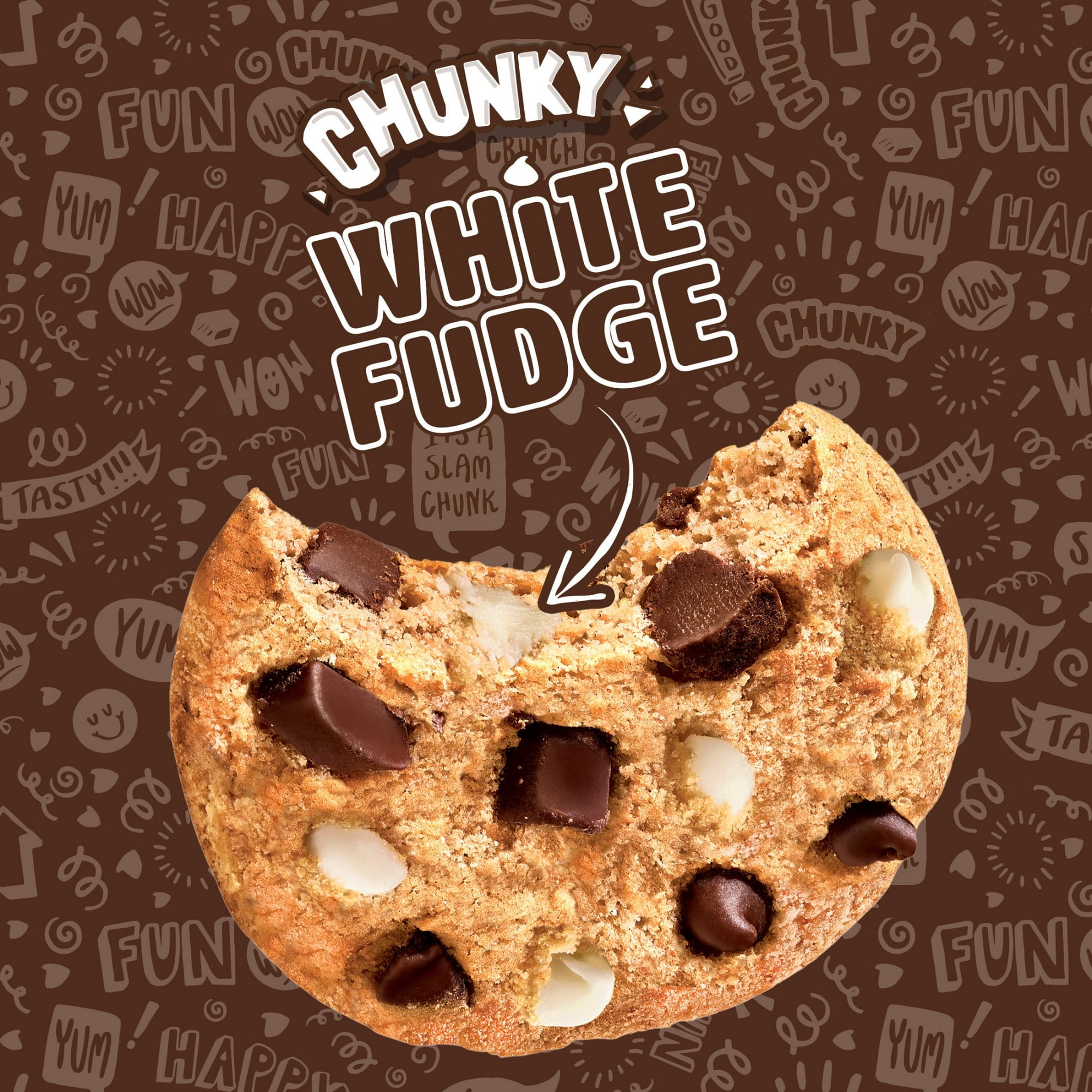 CHIPS AHOY! Crunchy White Fudge Chocolate Chunky Fudgy Chocolate Chip Cookies, Family Size, 18 oz