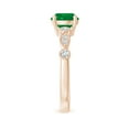 thumbnail image 3 of ANGARA Natural Marquise and Dot 1.2 ct Emerald Engagement Ring with Diamonds in 14K Rose Gold for Women (Size-7mm) | May Birthstone, Anniversary, Jewelry Gift for Women | Natural Emerald Ring, 3 of 9