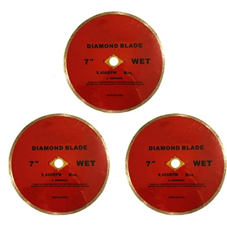 

3-Pack 7 Diamond Wet Blade (5/8 Arbor with Diamond Knockout)