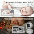 thumbnail image 5 of 4.3'' Video Baby Monitor with 30 Hours Battery, Remote Pan-Tilt-Zoom Baby Monitor No WiFi, Baby Monitor with Camera and Audio, Night Vision, ECO Mode, Two-way Talk, 8 Lullabies, 1000ft Range, 5 of 5