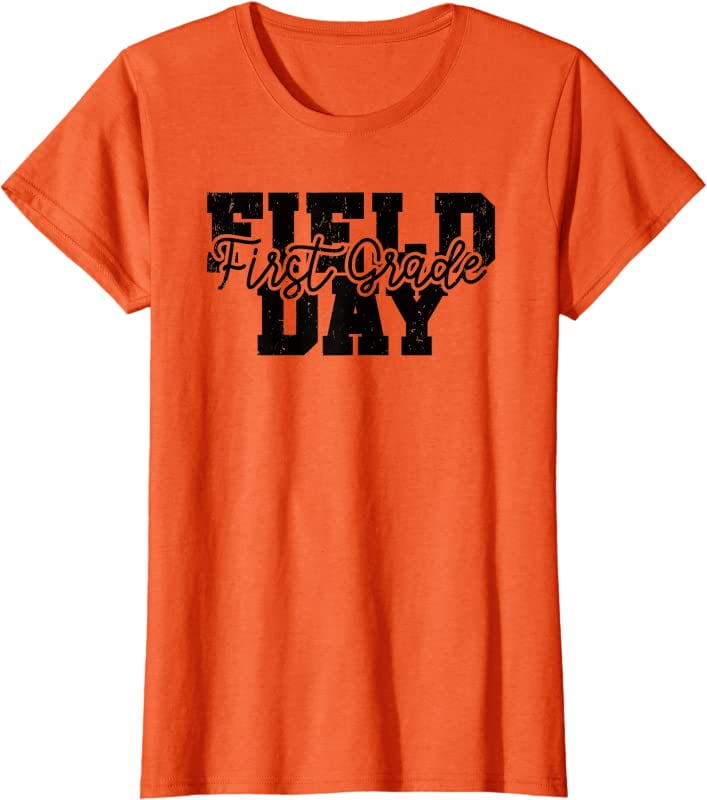 Field Day 2023 First Grade School Teacher Kids Yellow TShirt