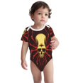 thumbnail image 2 of Yiaed Red Skull Spider Print Infant Climbing Short Sleeve Onesie One-Piece Baby Bodysuit Clothes 0-12 Months -12 Months, 2 of 6