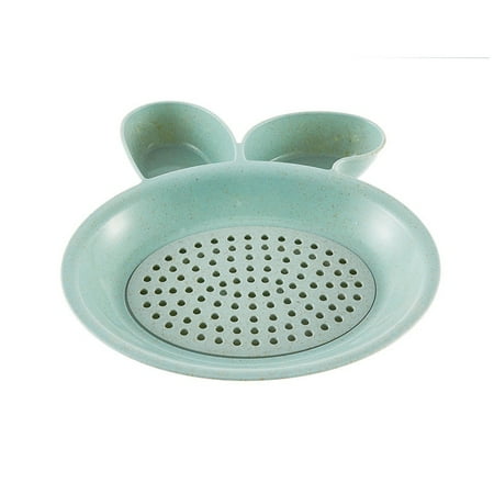 

Lovely Dishes Plates Natural Healthy Wheat Straw Cute Rabbit Shape Grid Plate Snack Lunch Plate For Kids Dining Tray