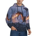 thumbnail image 2 of Salouo Winter Fire Dragon Pattern Men's Fall Hoodie Sweatshirt,Sport Hoodie with Pockets for Men Pullover Casual Hooded Sweatshirt-X-Large, 2 of 7