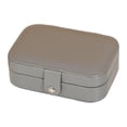 thumbnail image 1 of Joyero organizador de 2 capas de terciopelo suave forrado regalo para anillos relojes niñas nuevo gris Jinwen caja de almacenamiento de joyas, 1 of 7