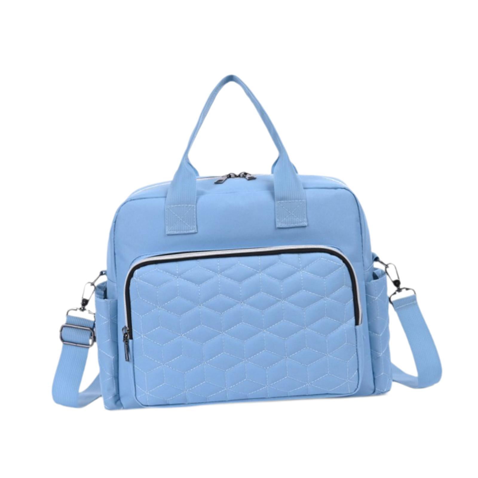 LeeQinersw Diaper Bag Diaper Bag Multifunctional Baby Essentials Waterproof Handbag for Mom light blue
