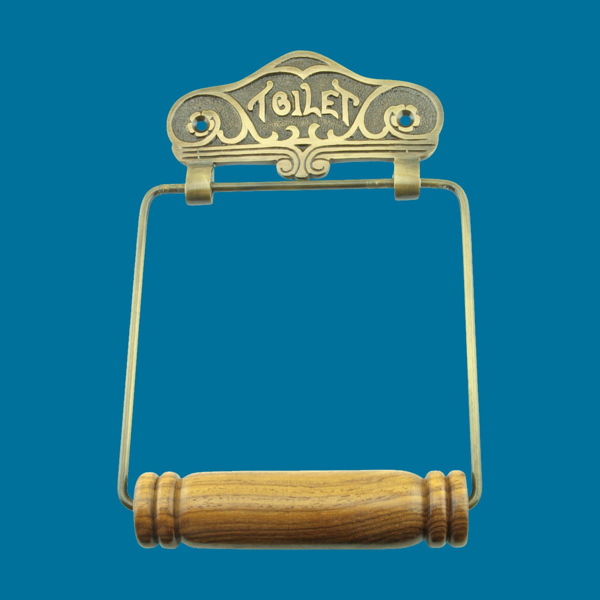 Renovators Supply Wall mount Toilet Tissue Paper Holder 7.5"H x5.5"W x1"Proj. Antique Brass Finish