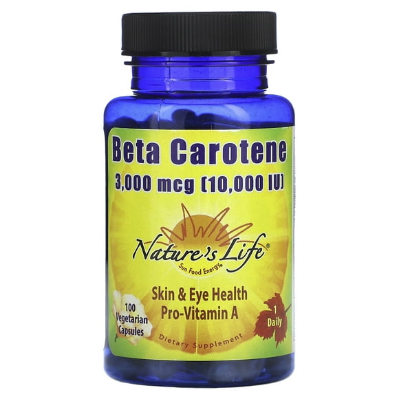 Nature's Life Beta Carotene, 3,000 mcg (10,000 IU), 100 Vegetarian Capsules