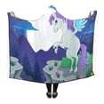 thumbnail image 1 of HATIART Hooded Blanket Night Scenery with Pegasus Wearable Blanket 56x80 Inch Hooded Throw Wrap Robe, 1 of 3