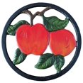 thumbnail image 1 of Dessous de Plat Rond en Fonte Française Style Vintage 7 Pouces, Support de Fondue Chinoise, Style Ferme-Pomme, 1 of 8