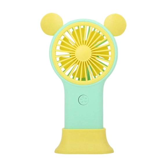 WKSCLPAI Portable Handheld Fan Mini Mouse Shape with Colorful Lights USB Rechargeable Pocket-Sized High Airflow for Travel Outdoor