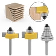 thumbnail image 2 of FlyFlise 3Pcs 6mm Shank Rabbet Router Bit with 6 Interchangeable Bearings Set for Woodworking Milling Cutter Tool, 2 of 7