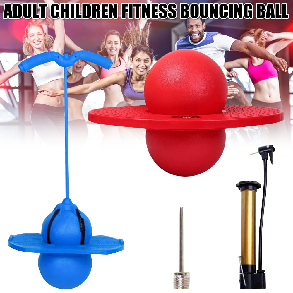 Thicken Balance Jump Board Ball with Handle Hopper Fitness Ball Pogo Jumping Exercise Bouncing Ball for Kids Adults,Jumping Ball Platform Fitness Ball Toy 
