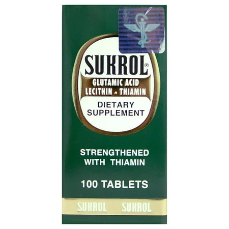 Sukrol Vitamins Supplement with Thiamin, Improves Healthy Brain Function, 100 Tablets, 1 Bottle