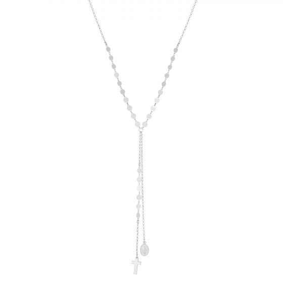 Sterling Silver Religious Cross Chain Necklace, 18"