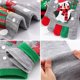 thumbnail image 2 of Calcetines con estampado de copos de nieve y muñeco de nieve de dibujos animados para mujer, calcetines con cinco dedos, calcetines informales de algodón suave, regalo de Navidad, 2 of 5