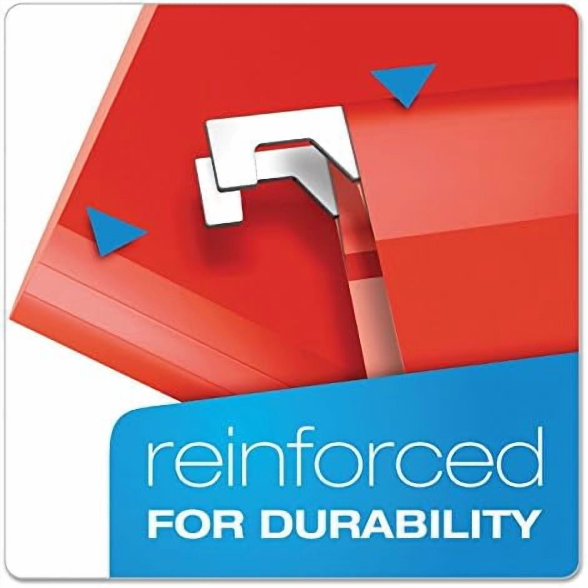 Reinforced Hanging File Folders, Letter Size, Assorted, 1/5 Cut, 25/BX (4152 1/5 ASST)