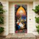 thumbnail image 4 of Tapiz decorativo para puerta de Navidad, cortina para puerta de fiesta navideña, tapiz para puerta, decoración navideña, 4 of 5