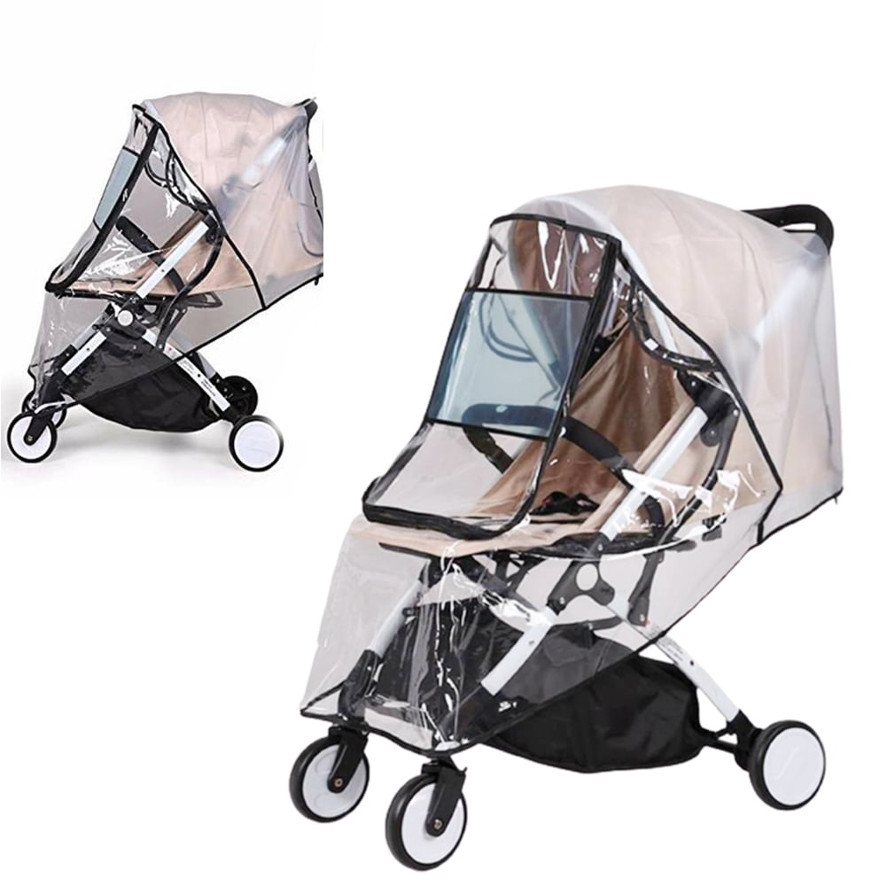 Baby Clear Waterproof Stroller Umbrella Weather Shield Rain Wind Snow Cover MP 