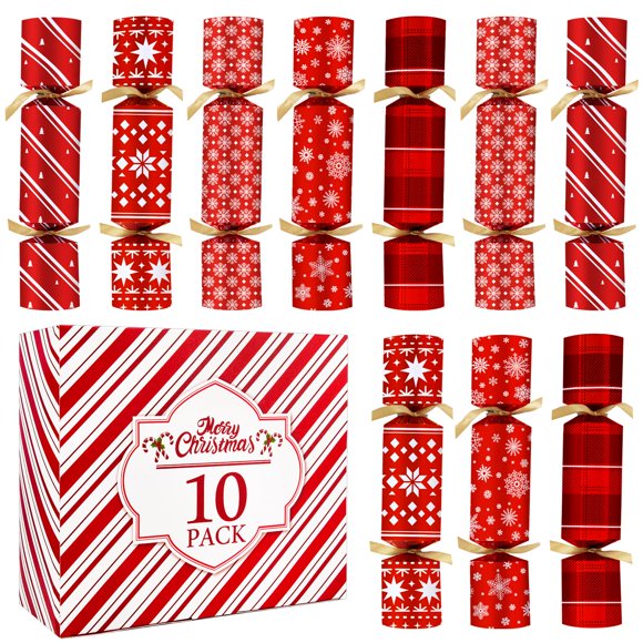 Paquete de 10 regalos para mesa de Navidad Jorfin con sombreros y regalos