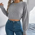 thumbnail image 4 of hotojiny Sweaters for Women Long Sleeve Hollow Out Casual Cropped Sweater Crew Neck Backless Knit Pullover Tops, 4 of 5