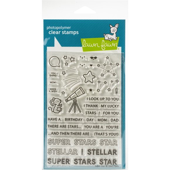 Lawn Fawn Tampons Transparents 4"X6"-Super Star