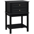 thumbnail image 1 of HOMCOM Modern End Table, Nightstand Bedside Table with Drawer Black, 1 of 10